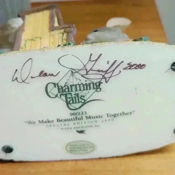 Charning Tails Fitz and Floyd Music Together SIGNED by Artist Dean Griff No Box - Picture 5 of 11